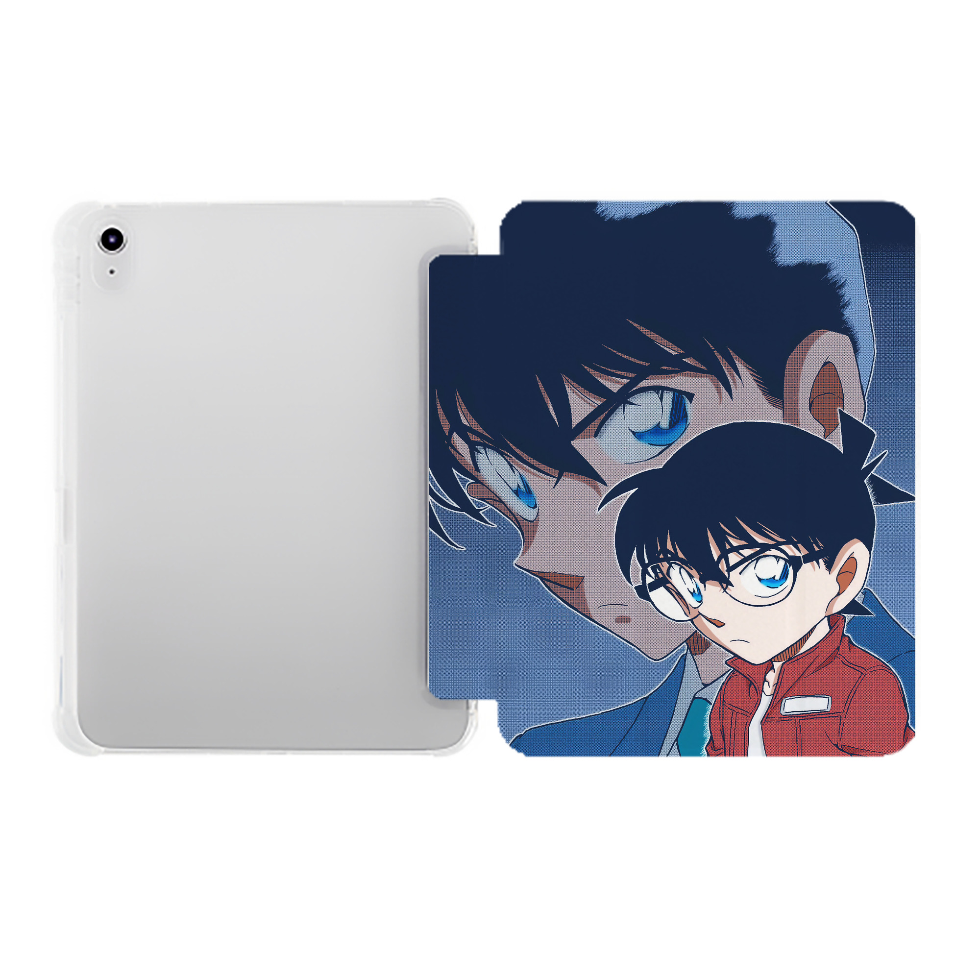 （画像用） 名探偵コナン Detective Conan IPad ケース ペン収納付き 三つ折りスタンド PUレザー×シリコン 対応機種9.5/10.5/10.9インチ